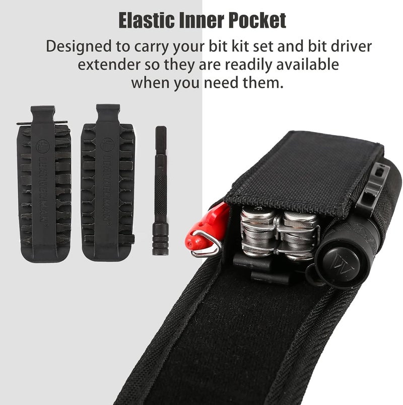 QEES Multitool Sheath,EDC Pouch,Multi Tool Holster for Belt,EDC Belt Organizer for Pen/Flashlight/Folding Knife,Tactical Tool Pouch Accessories,Knife Sheath for Wave Surge Raptor Case,Belt Pouch for Men - Image 4